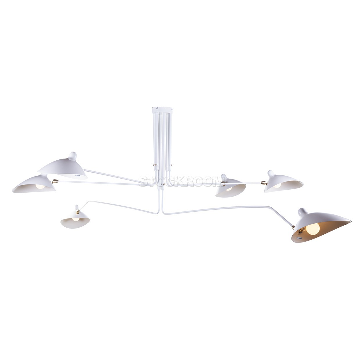 Serge Mouille Style 6 Arms Pendant Lamp