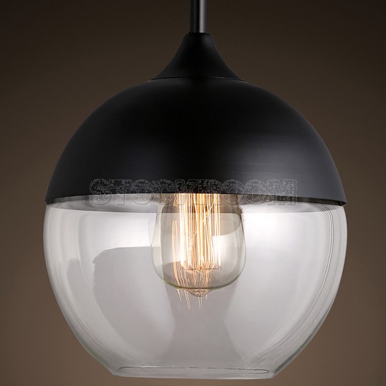 Morano Country Style Glass Ball Pendant Light