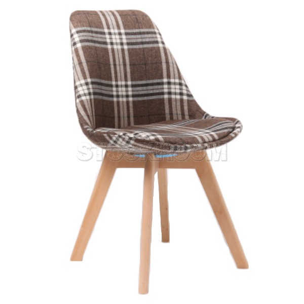 Navarro Full Fabric Dining Chair - Checkers Pattern