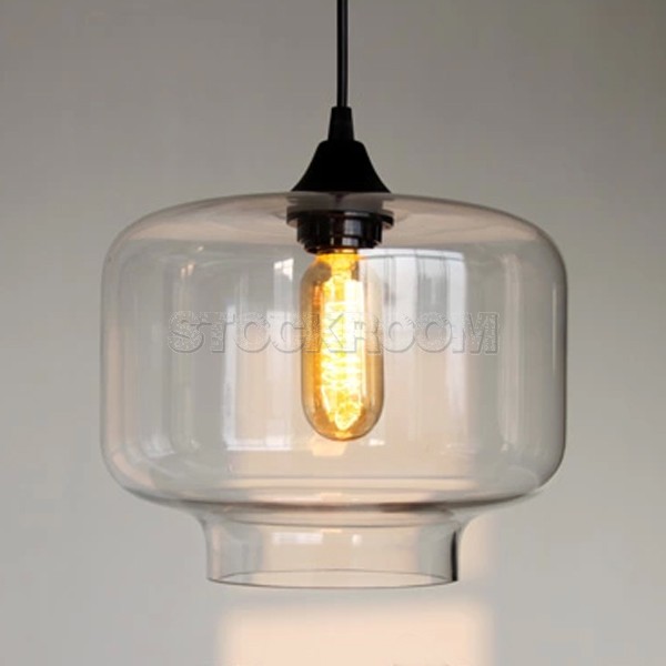 Navi Industrial Loft Style Glass Pendant Lamp