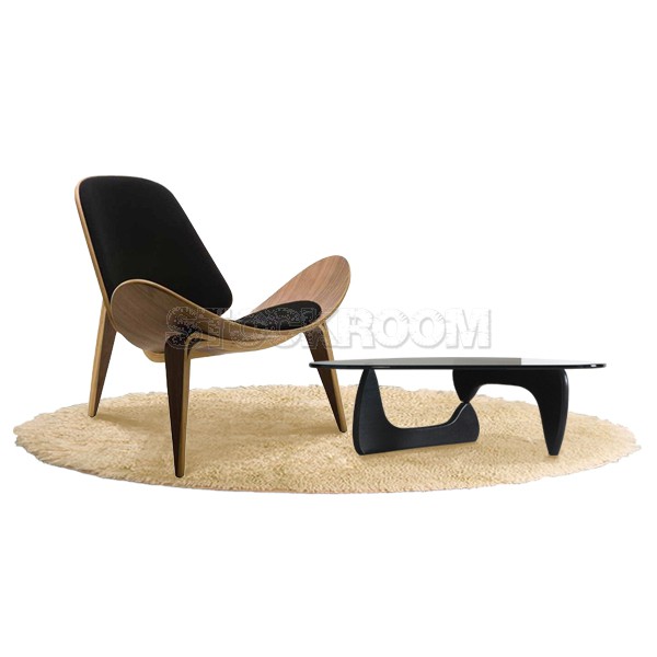 Noguchi Coffee table and Shell Chair Set