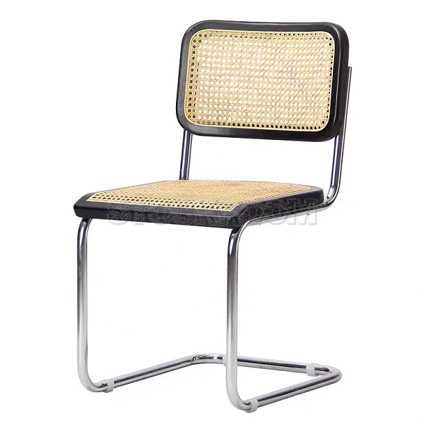 Nordic Rattan Woven Steel Base Cane Chair