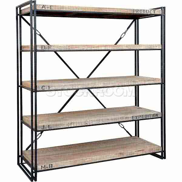  Manhattan Vintage Industrial Style Solid Wood Bookshelves by Stockroom