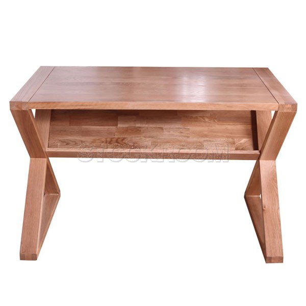 Purua Small White Oak Desk