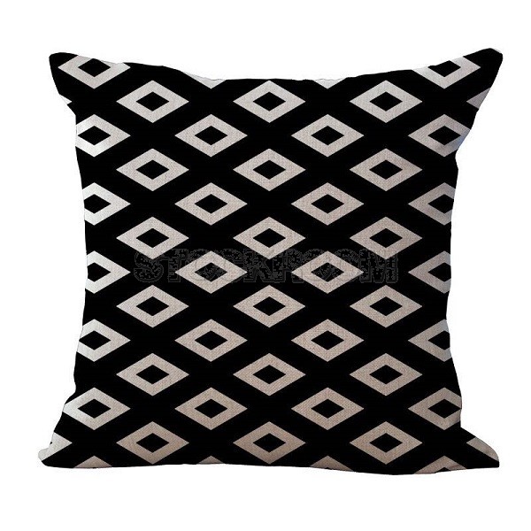 Rhombus B&W Style Cushion