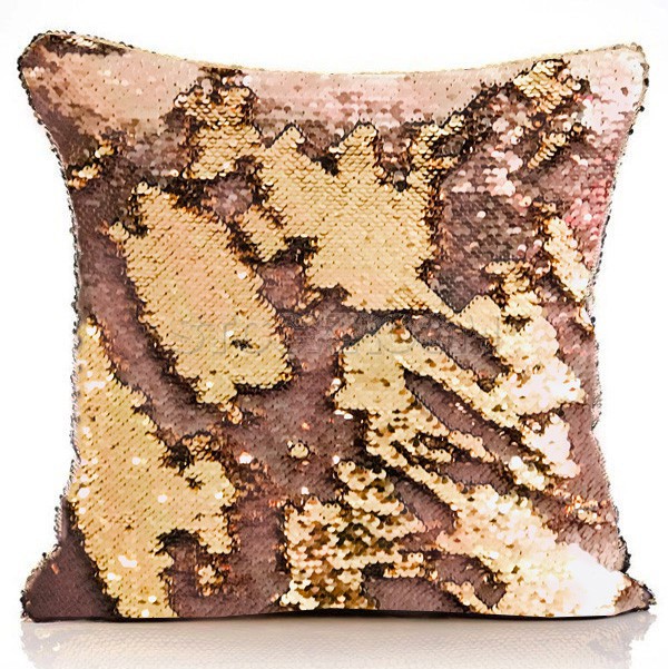 Rose & Gold Sequin Cushion