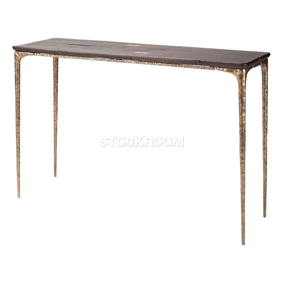 Nicolás Rustic Style Industrial Console Table 