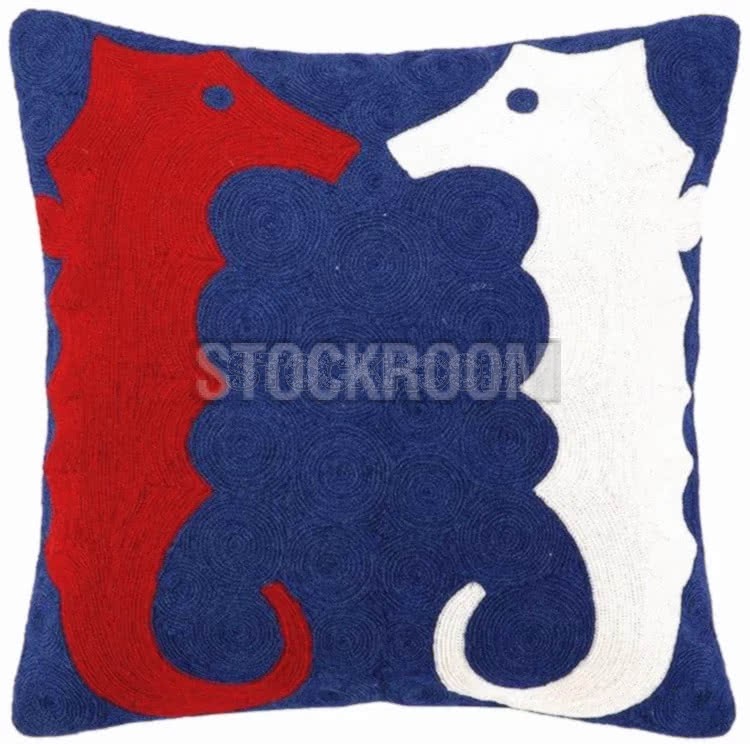 Ocean Seahorse Decorative Cushion
