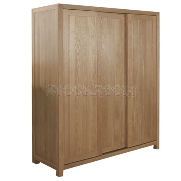 Marca Solid Oak Sliding Door Wardrobe