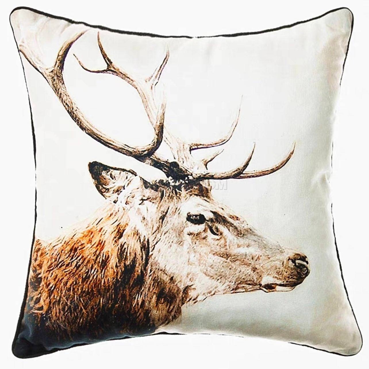 Winter Deer Decorative 2 Cushion