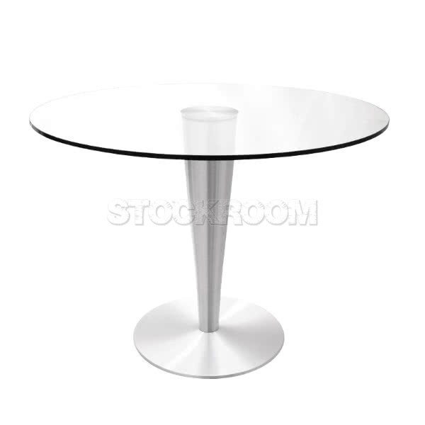 Silvio Round Glass Table