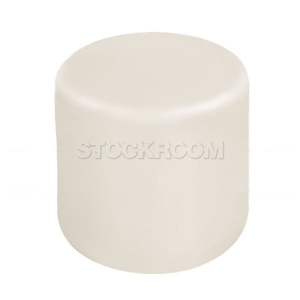 Stockroom Mini Cake Leather Ottoman - Round