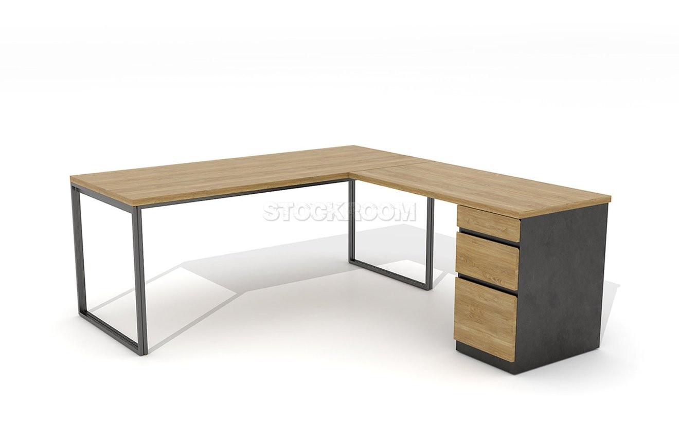 TAD industrial style L-shaped working desk