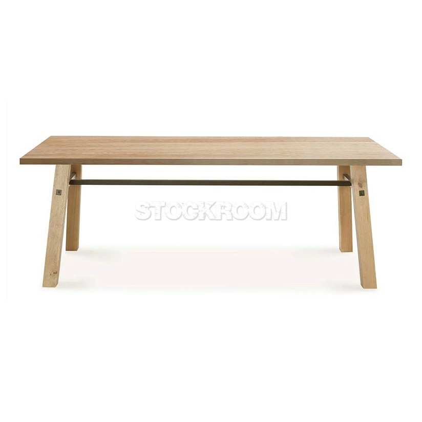 Tasha Solid Wood Industrial Style Table
