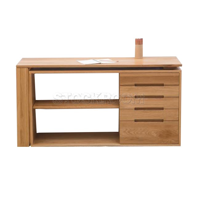 Torque Solid Oak Wood Working Desk