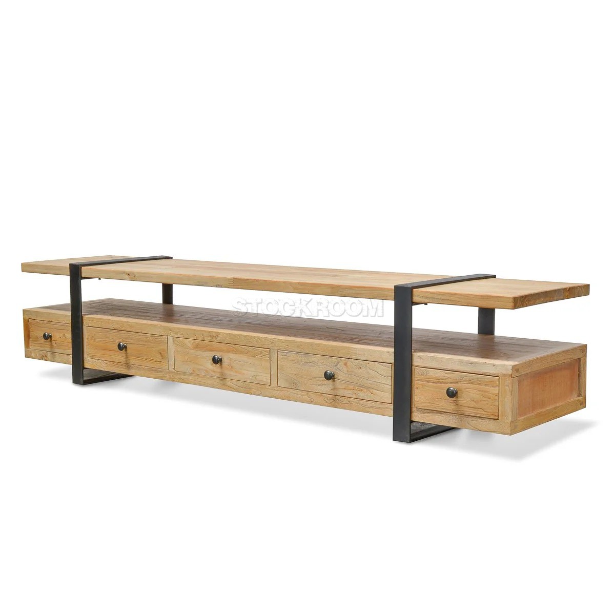 Phoenix Vintage Industrial Style Solid Wood Loft TV Unit / Sideboard