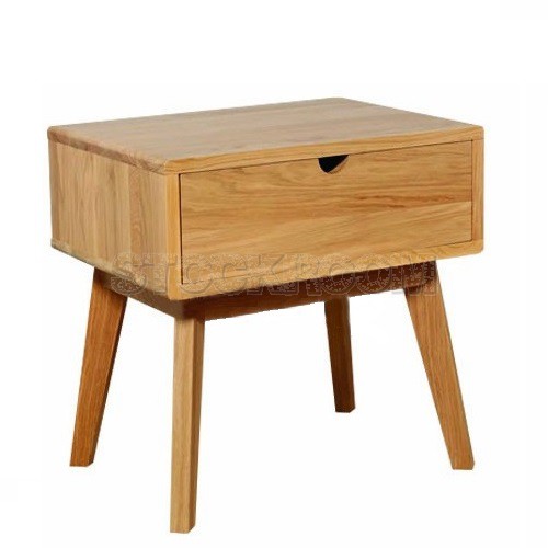 Vendera Solid Oak Wood bedside Table