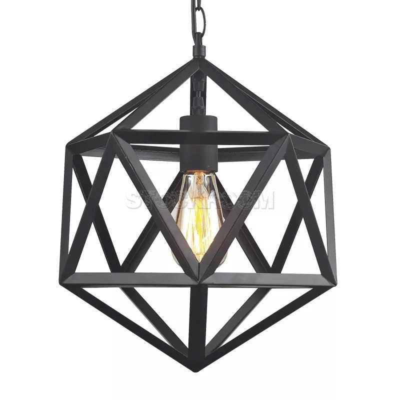 Vintage Industrial Style Cage Pendant Lamp