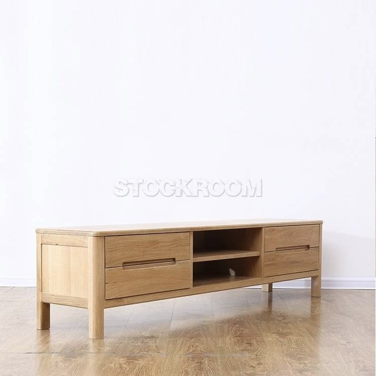 Zola Solid Oak Wood TV Cabinet