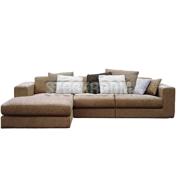 Lucca Fabric Feather Down Sofa - L Shape / Sectional Sofa