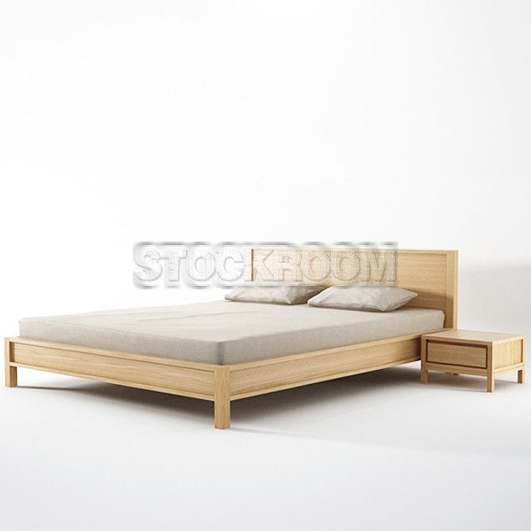 Layne Solid Oak Wood Bed Frame