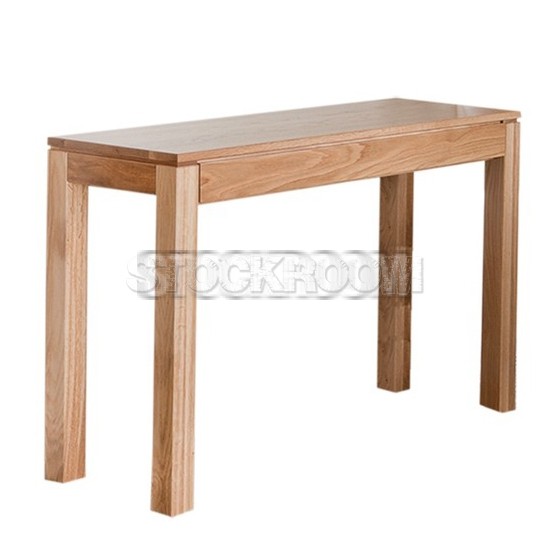 Jacob Solid Oak Wood Console Table