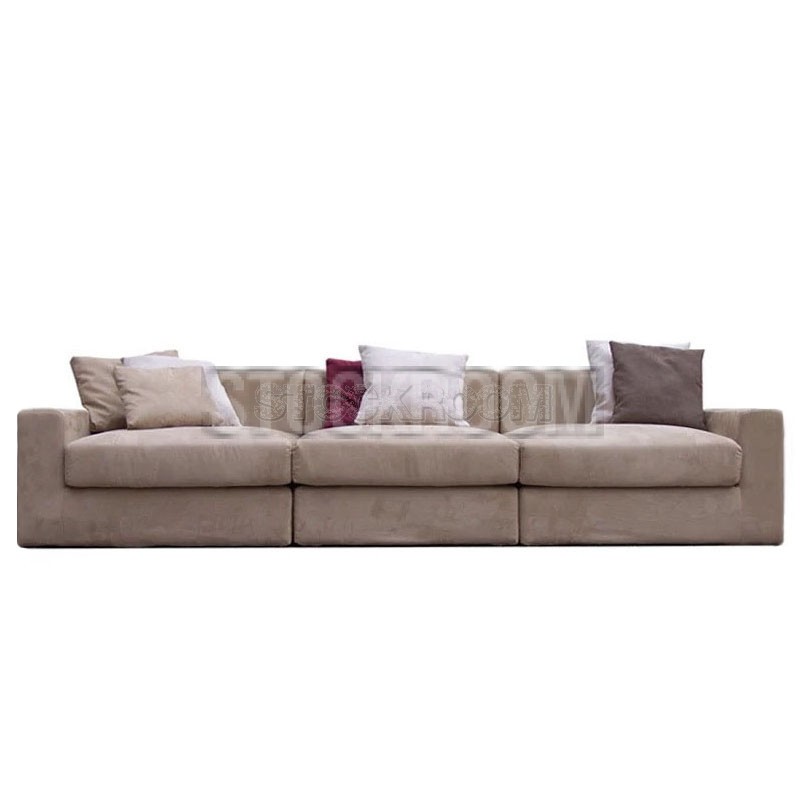 Lucca Leather Feather Down Sofa - 3 Seater