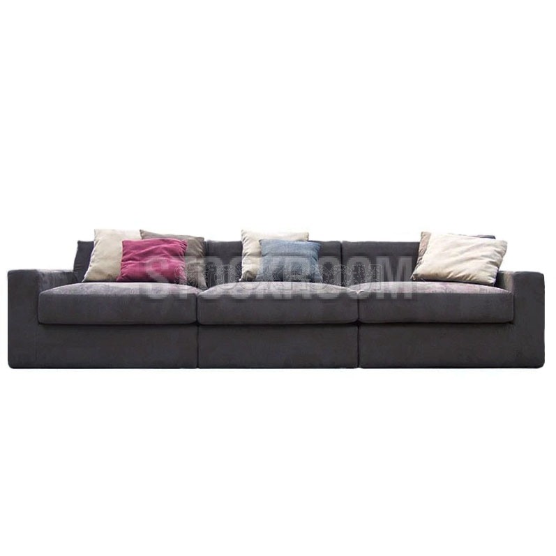 Lucca Leather Feather Down Sofa - 3 Seater