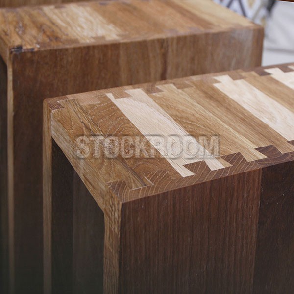 Zig-Zag Solid Oak Wood Coffee Table