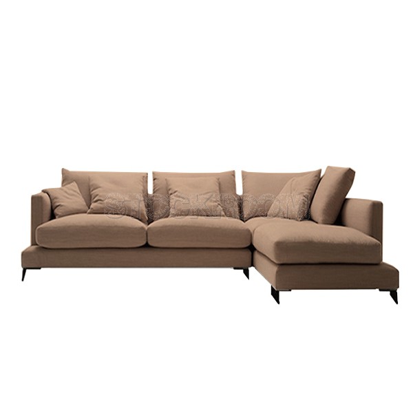 Carlo Fabric Feather Down L Shape / Sectional Sofa