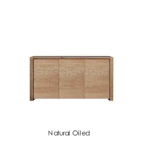 Savanna Solid Oak Wood Sideboard with 3 doors