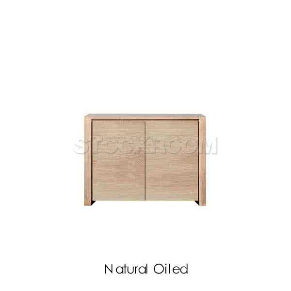 Savanna Solid Oak Wood Shoes Cabinet – 2 Doors