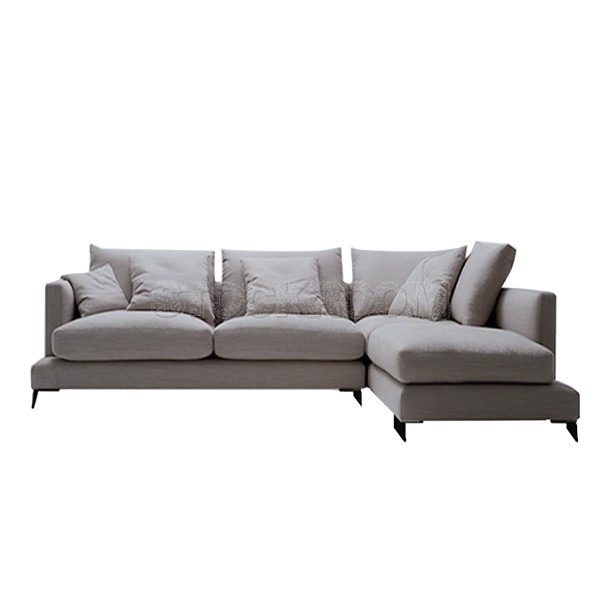 Carlo Fabric Feather Down L Shape / Sectional Sofa