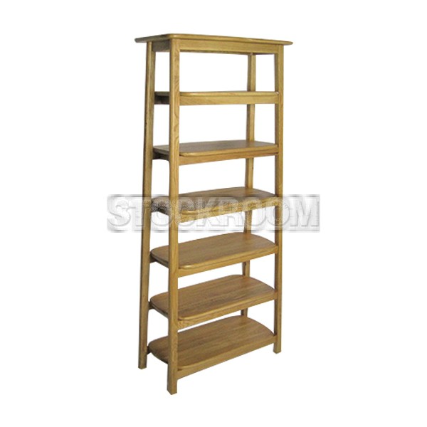 Loranne Solid Oak Wood Bookshelf