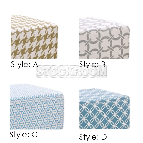 Morioko Fabric Ottoman and Stool