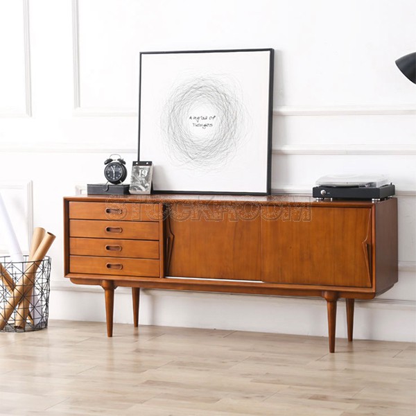 1960’s Style Vintage Solid Wood Sideboard Design By Stockroom