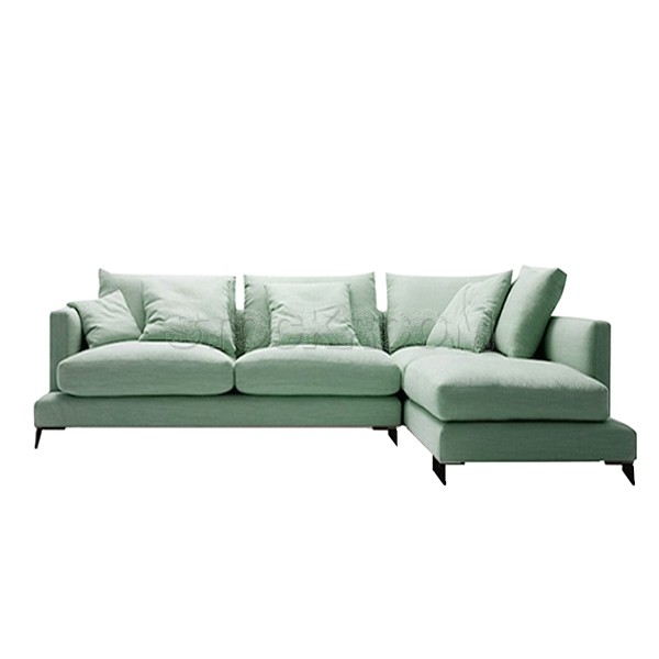 Carlo Fabric Feather Down L Shape / Sectional Sofa