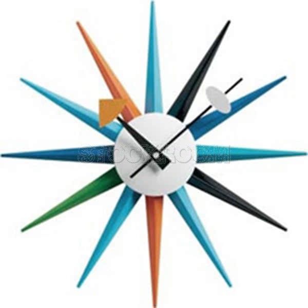 George Nelson Starburst Style Wall Clock