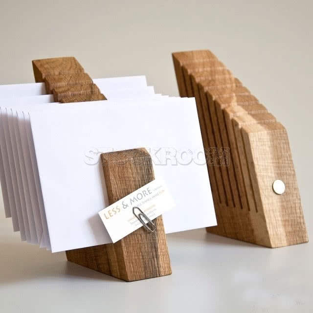 Solid Oak Wood Card holder