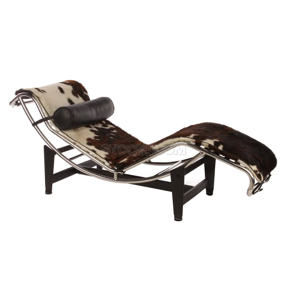 LE CORBUSIER LC4 STYLE CHAISE LOUNGE - COWHIDE