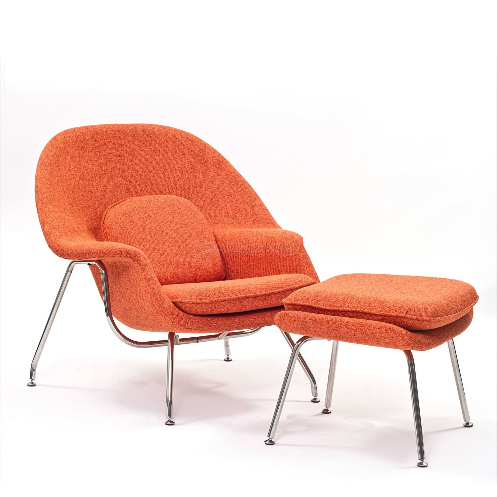 Saarinen Style Womb Chair And Footstool