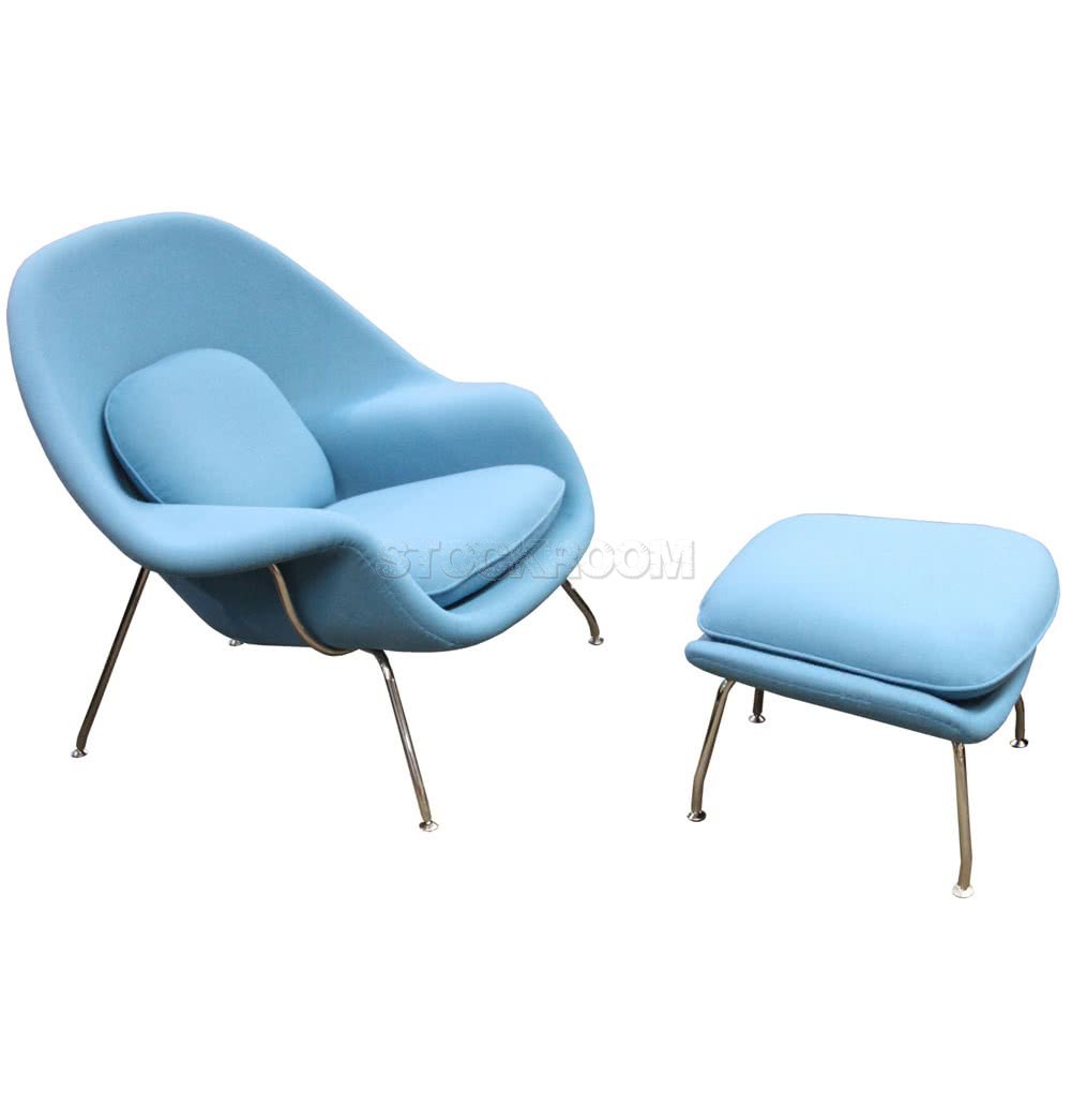 Saarinen Style Womb Chair And Footstool