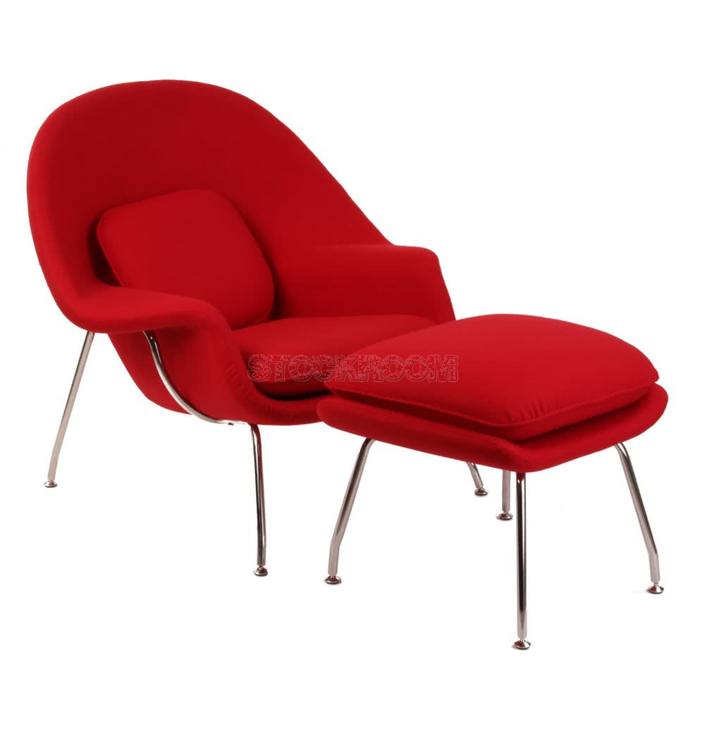 Saarinen Style Womb Chair And Footstool