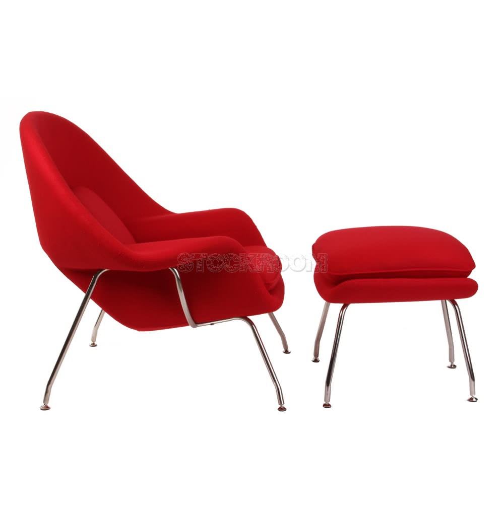 Saarinen Style Womb Chair And Footstool