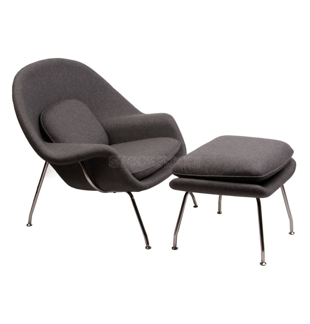 Saarinen Style Womb Chair And Footstool