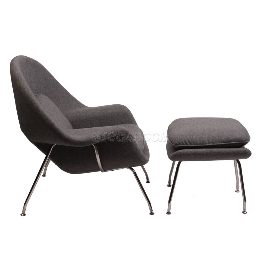 Saarinen Style Womb Chair And Footstool