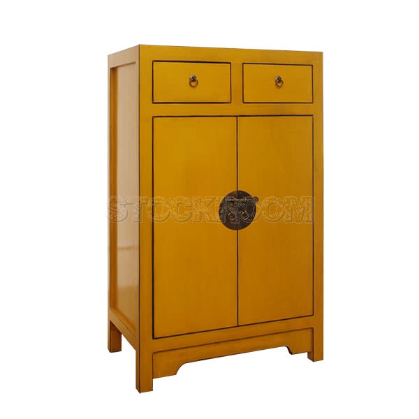 Modern Chinese Style Solid Wood Cabinet With Drawers