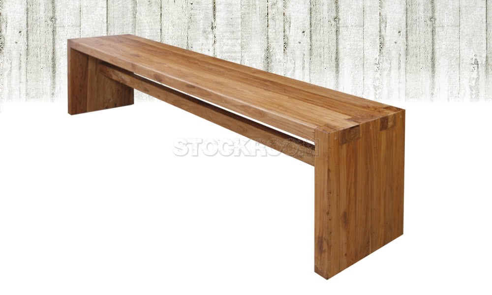 Standford Recycled Solid Elm Wood Bench