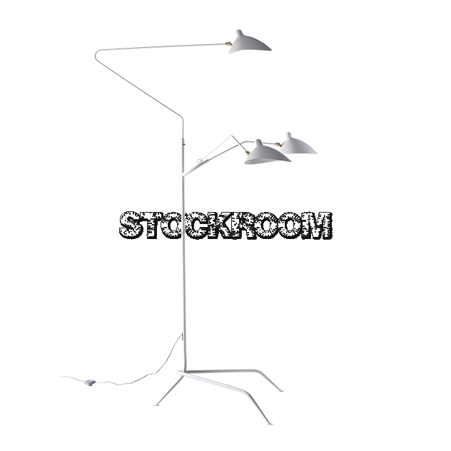 Serge Mouille Style 3 Arms Rotating Floor Lamp