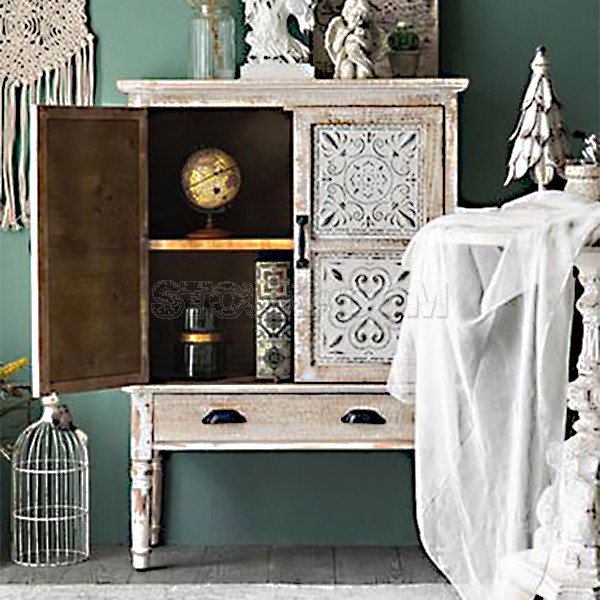 Morocco Vintage Style 2 Doors Accent Cabinet / Sideboard